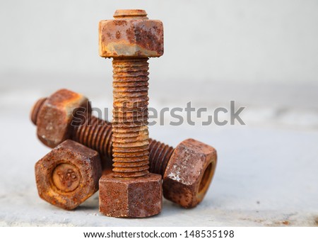 old rusty bolts