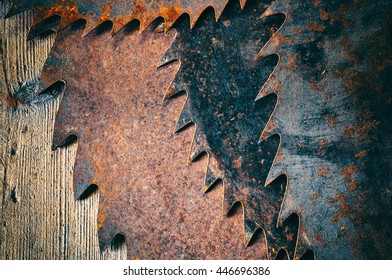 Old Rusty Circular Saw Blade