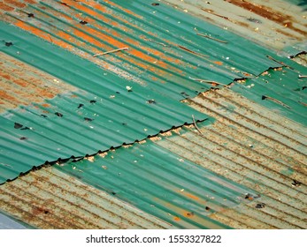 Old Rusty Corrugated Galvanised Iron Roof