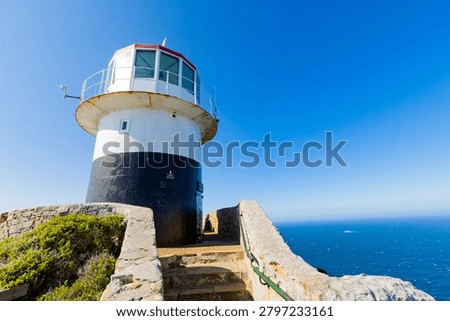 Old rusty, decommissioned lighthouse at Cape Point, Cape Town, South Africa