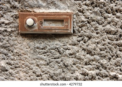 Old rusty doorbell