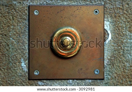 Old rusty doorbell