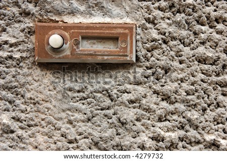 Old rusty doorbell