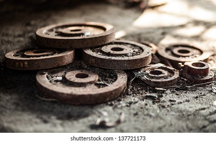 Old rusty gears  