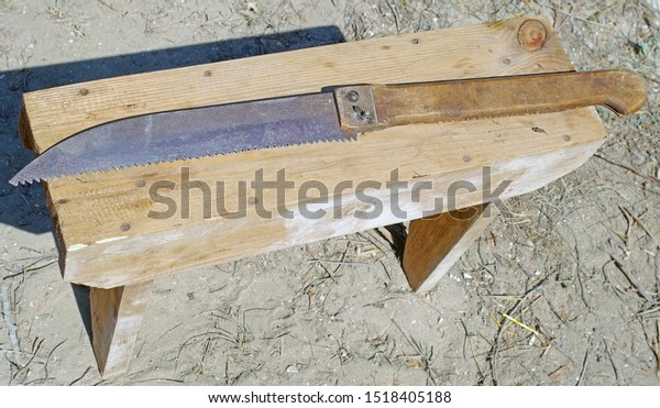 Old Rusty Hand Saw Camping On Stock Photo Edit Now 1518405188