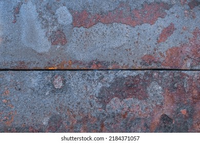 Old Rusty Obsolete Metal Texture Cut Steel Line Strip Sawn Background. - Shutterstock ID 2184371057
