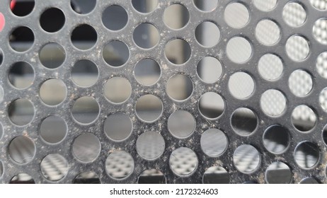 Old Rusty Perforated Metal Sheet 