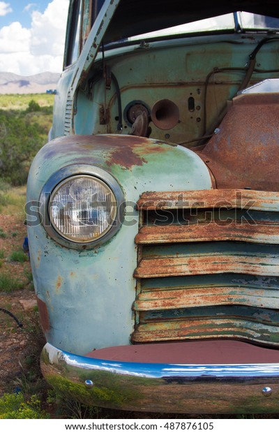 Old Rusty Pick Up Truck\
in the Desert