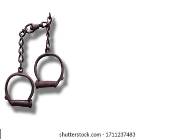 Old Rusty Shackles. Used During 18th Century Atlantic Slave Trade