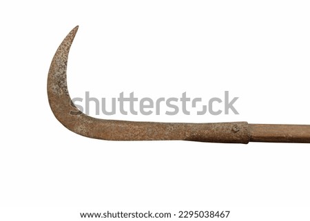 Old rusty sickle isolated on white background with clipping path.
 Foto stock © 
