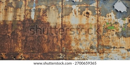 Old Rusty Steel Pattern. Rust dirty metal wall is used as old metal background texture.