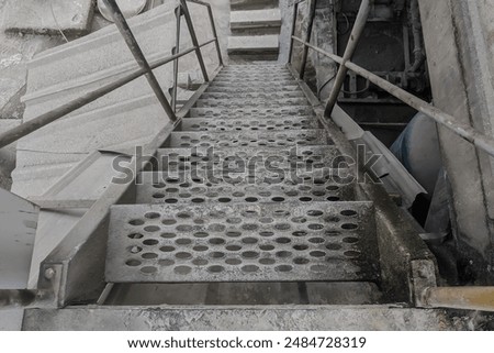 Similar – Image, Stock Photo Old rusty stairs on industrial building