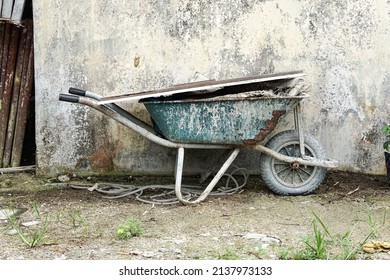 Old Rusty Vintage Wheel Barrow