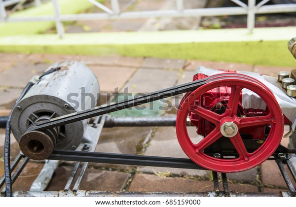 motor with pulley wheel