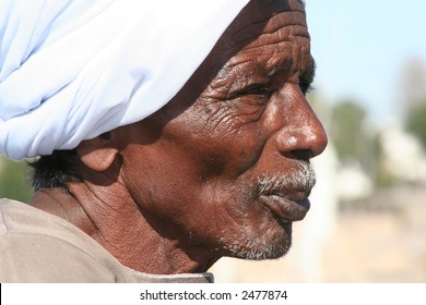 Old Sailing Man On The River Nile