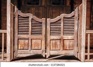 Old saloon entrance with swinging doors - Shutterstock ID 1137284321