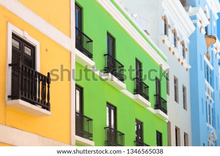 Image, Stock Photo Colorful street of old Havana