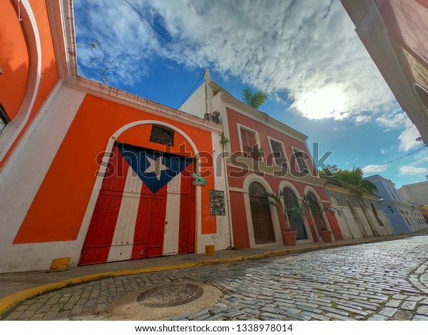 Old San Juan Puerto Rico Flag Stock Image Download Now