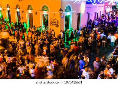 Old San Juan, Puerto Rico/USA - January 20th 2016: Festival Of San Sebastian. Taken On Calle San Sebastian