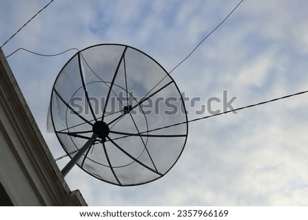 old satellite dish for television