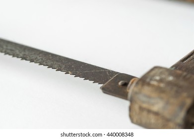 old saw on a white background
