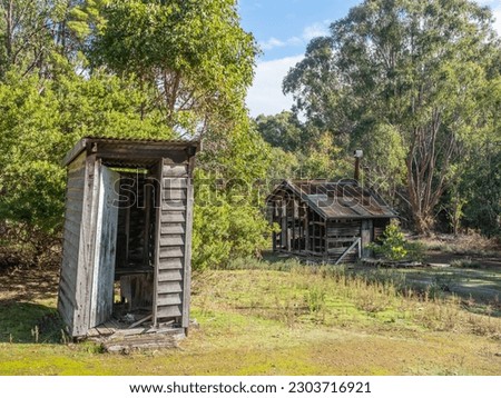 An old sawmill worker's cabin and toilet situated near Donnelly River Village in Western Australia.