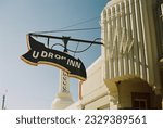 Old School Roadside Sign, Route 66 on Film