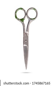 Old Scissors Isolated On A White Background