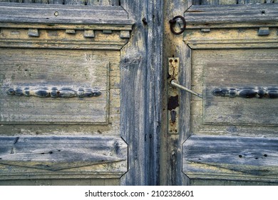 Old Scrappy Door With Doorknob