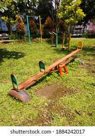 Old See Saw In Playground