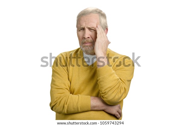 Old Senior Grandpa Having Headache Sad Stock Photo (edit Now) 1059743294