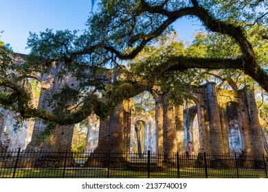 The Old Sheldon Church Ruins, Beaufort County, South Carolina, USA