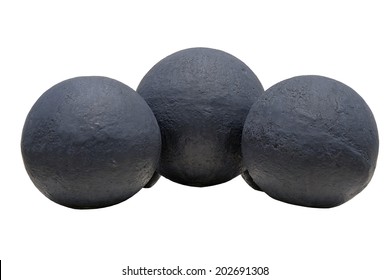Old shells on a white background