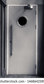 Old Ship Door With Porthole Window