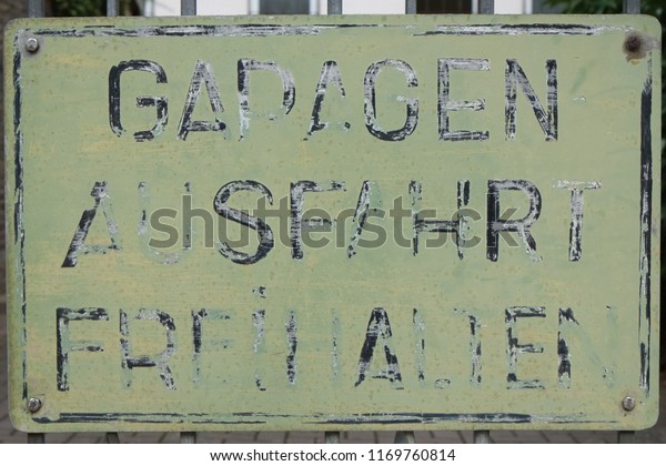 Old sign for the garage\
yard\
