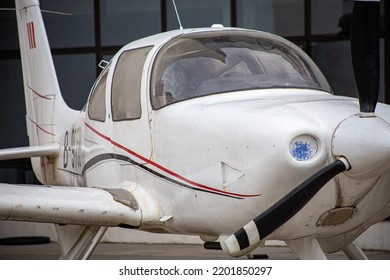 Old Single Engine Airplane Grounded