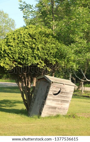 Old Sinking Outhouse