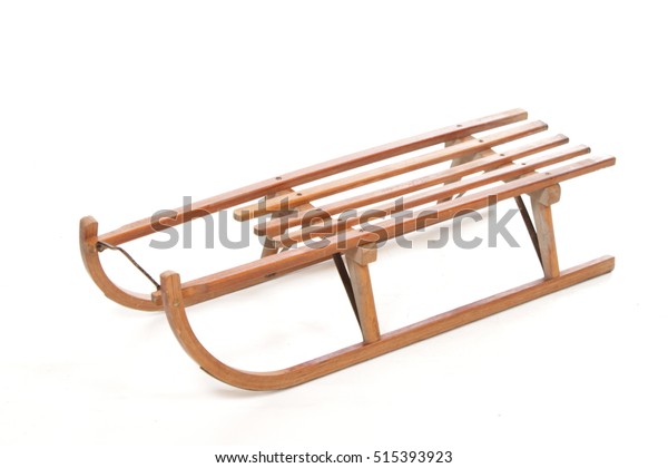 Old Sled Wooded Vintage Schlitten Holz Stock Photo 515393923 