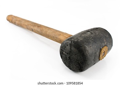 Old Sledge Hammer Isolated In White Background