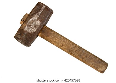 Old Sledgehammer Isolated On White Background