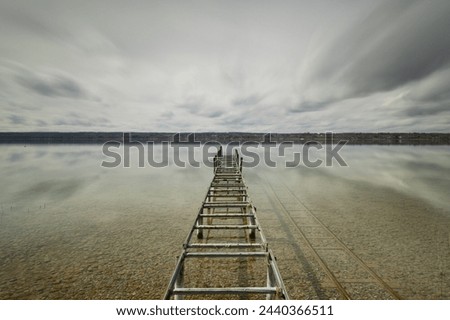 Old slipway at lake Ammersee in Bavaria, Germany