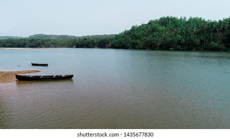 Old Small Boat At The Tropical Beach, Kerala Small Boat