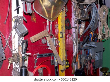 The old small tools background.