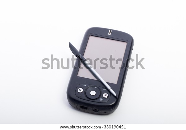 Old Smart Phone Stylus On White Stock Photo Edit Now 330190451