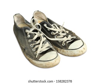 Old Sneakers Isolated On White Background