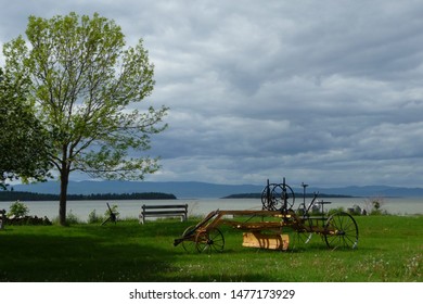 Old Snow Plow By The St-Lawrence River.