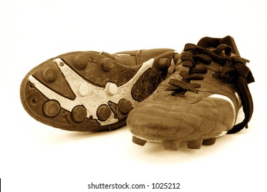 old soccer cleats