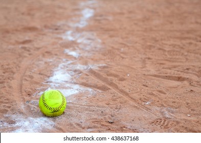 Old Softball In Field