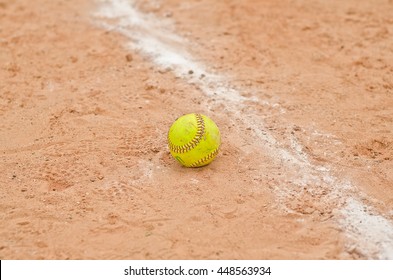 Old Softball In Field