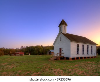 Old Southern Baptist Chapel In An Historic Village